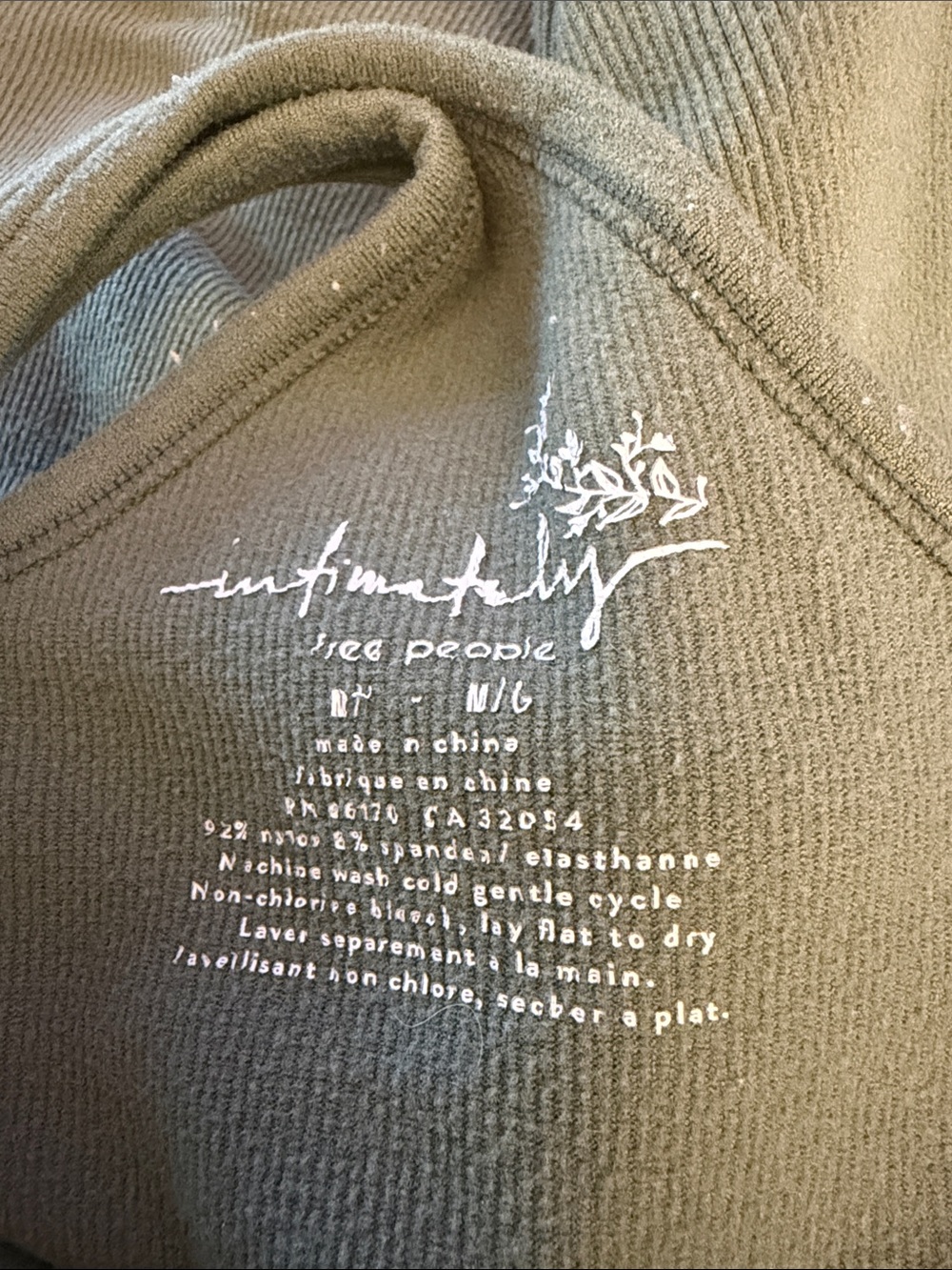 Free People medium Olive Ribbed High-Neck Racerback Tank - Picture 2 of 2